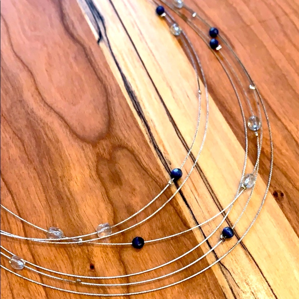 Silver Beaded Wire Choker